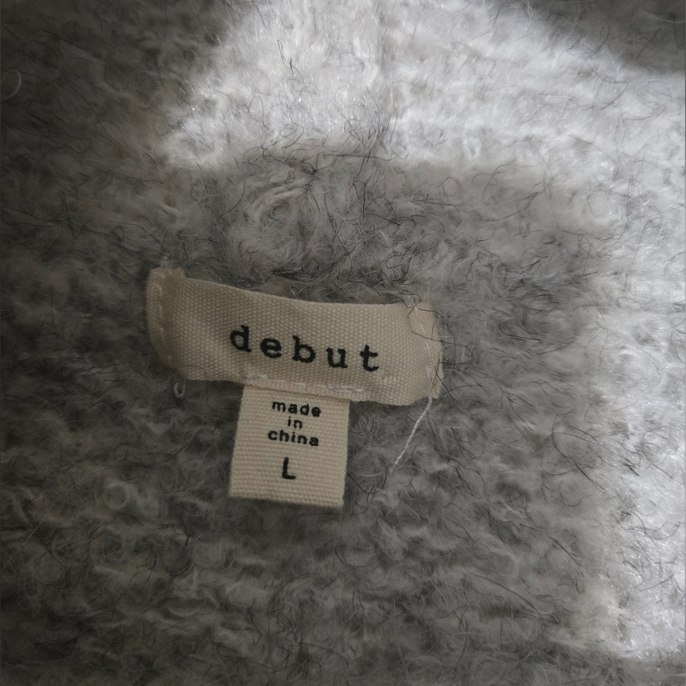 DEBUT Cozy Gray Chunky Turtleneck Women's Sweater Size Large - Picture 13 of 15